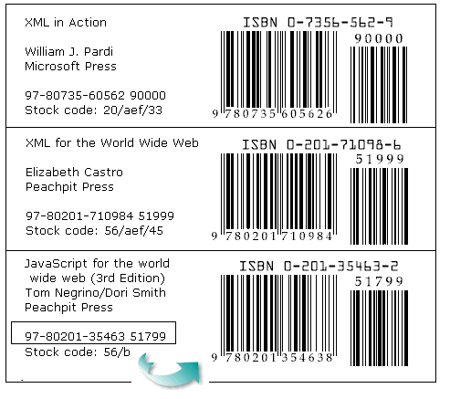 EAN- und UPC-Barcode-Beispiel