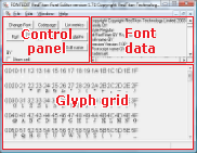 Image of Font display window